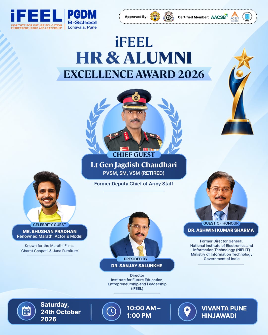 iFEEL HR & Alumni Excellence Award 2026 - Saturday 24th October 2026, Vivanta Pune Hinjawadi